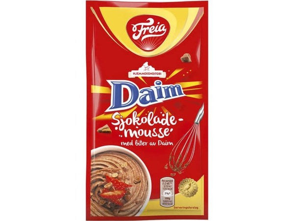Freia Daim Chocolate Mousse 100 grams Norwegian Foodstore