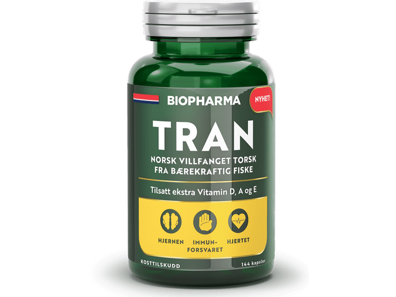 Biopharma Tran Omega-3 - 144 capsules Norwegian Foodstore