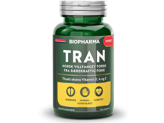 Biopharma Tran Omega-3 - 144 capsules Norwegian Foodstore