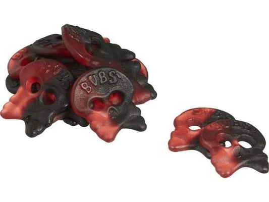 Pick & Mix | BUBS Heads Raspberry/Licorice 4kgs (Skaller)