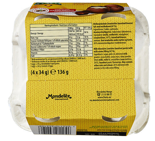 Freia Easter Eggs (påskeegg) 4 eggs 136g – authentic Norwegian Easter chocolate from Norway with fast worldwide shipping