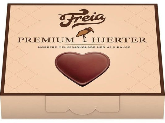 Freia Premium Milkhearts dark chocolate hearts 130 grams (Melkehjerter mørk)