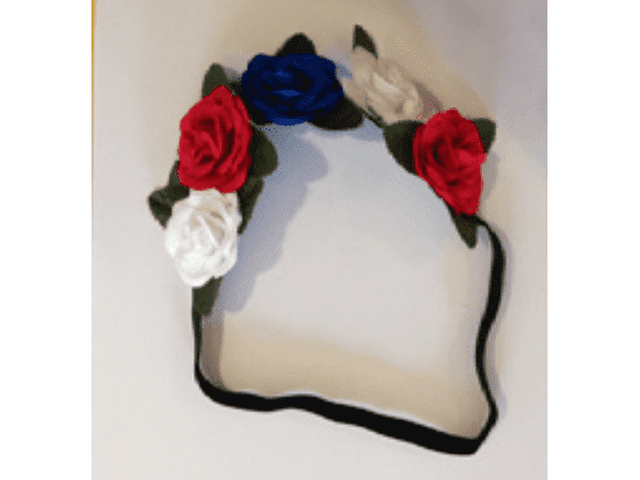 17 mai hair band with flowers in red, white and blue Norwegian Foodstore