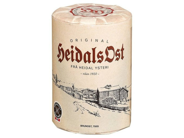 Heidalsost Brown Cheese Smooth (No pattern/Glatt) 750g Heidal Ysteri Norwegian Foodstore