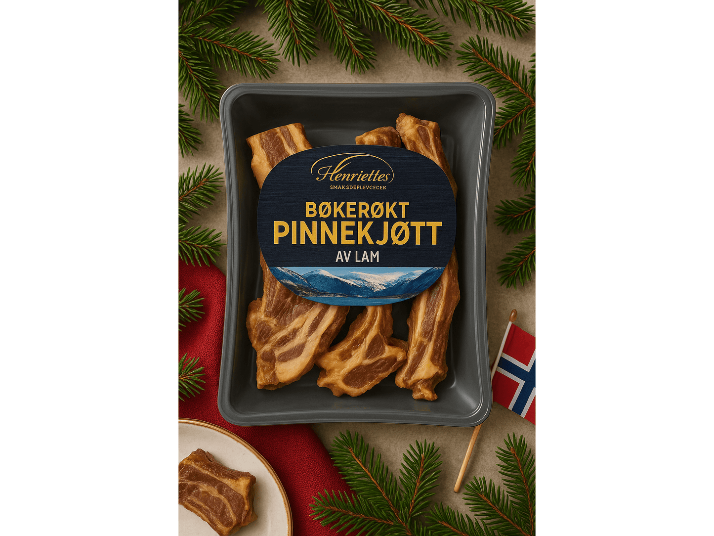Henriettes Pinnekjøtt Smoked (Bøkerøkt) 1,9 kg