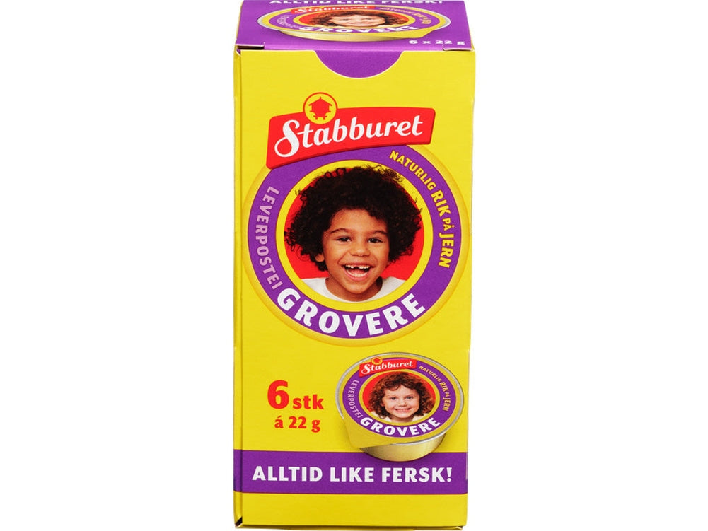 Stabburet Coarser Liverpate (Grovere Leverpostei) 6X22 grams