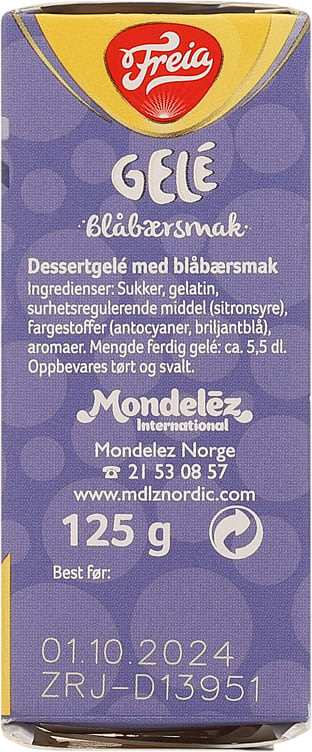Freia Blueberry Jelly powder (Blåbær Gele pulver) 125 gram