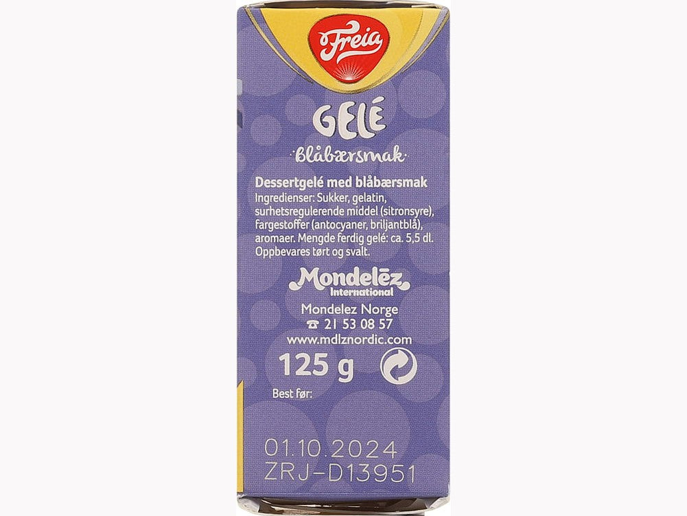 Freia Blueberry Jelly powder (Blåbær Gele pulver) 125 gram