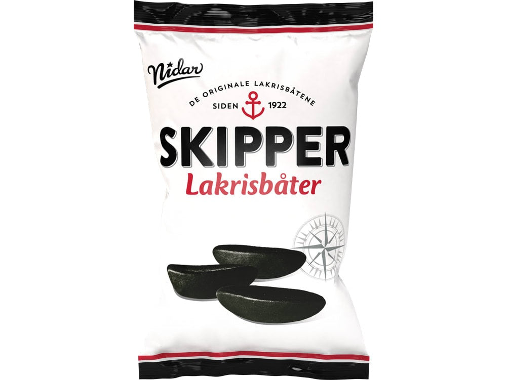 Nidar Skipper liquorice boats 200 grams (Lakrisbåter)