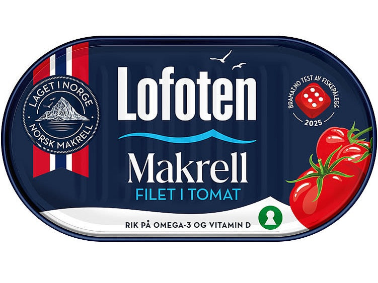 Lofoten Mackerel in tomato sauce (Makrell i tomat) 170 grams