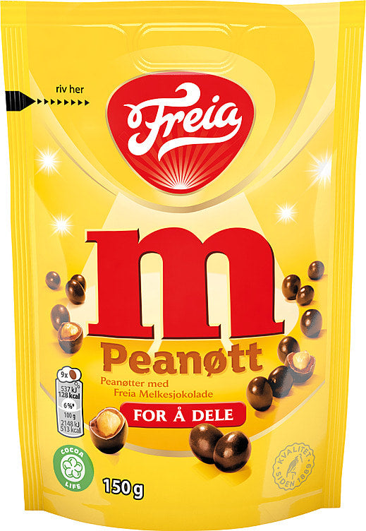 Freia M milkchocolate covered peanuts 150 grams