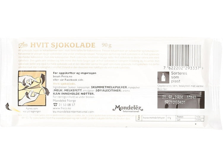 Freia White chocolate 100 grams (Hvit sjokolade)