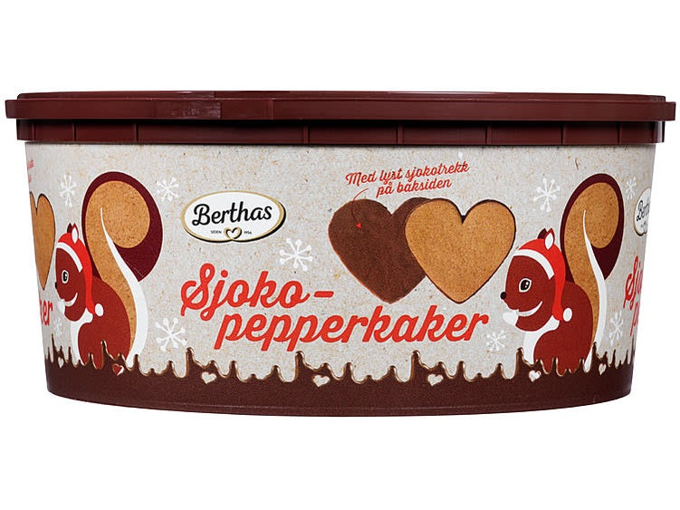Berthas Choco gingerbread cookies 330 grams (Sjokopepperkaker)