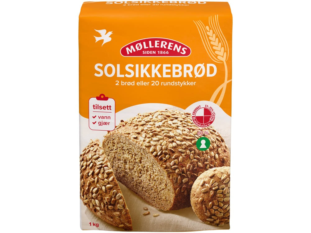 Møllerens Sunflower bread mix 1 Kg (Solsikkebrød)