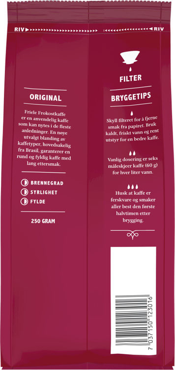 Friele coffee 250 gram (filtermalt kaffe)