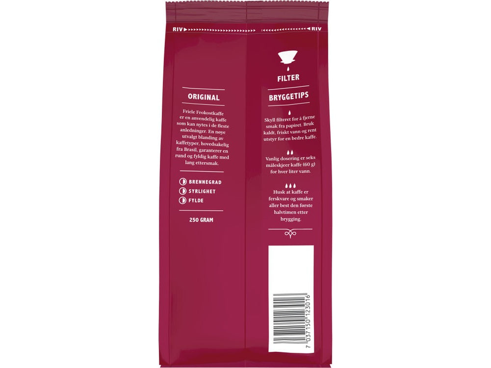 Friele coffee 250 gram (filtermalt kaffe)