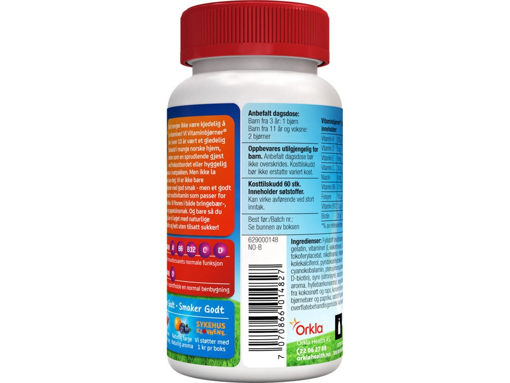 Vitamin bears (Vitaminbjørner) 60 pcs