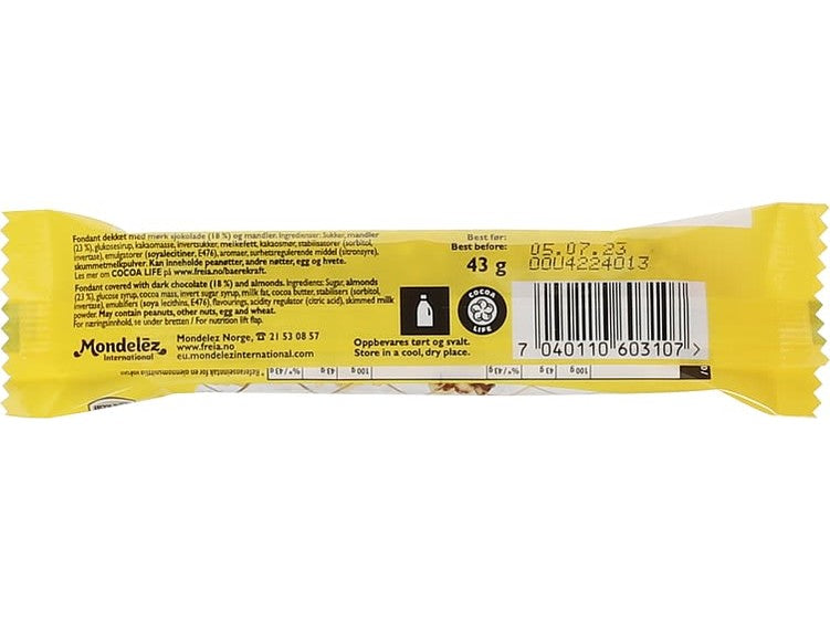 Freia Mandelstang chocolate bar 43 gram