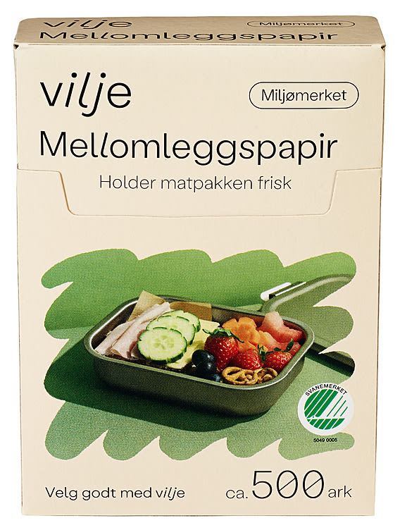 Sandwich greaseproof paper (Mellomleggspapir) 500 sheets