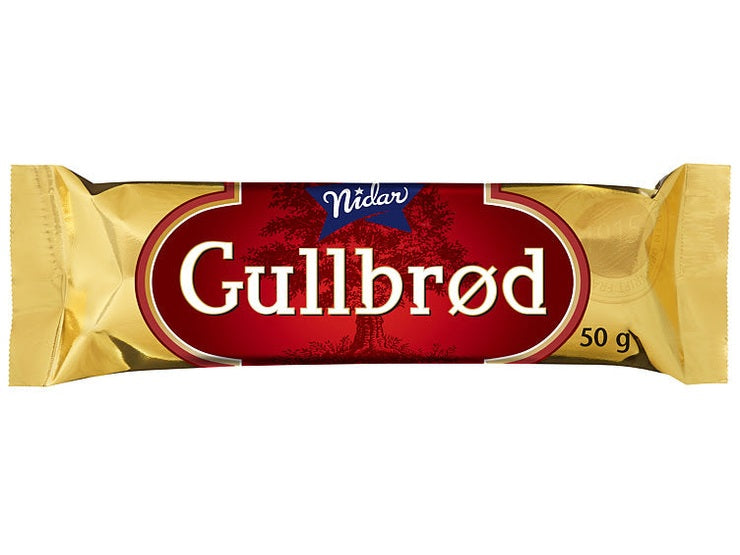 Nidar Gullbrød chocolate covered marzipan 50 gram