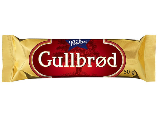 Nidar Gullbrød chocolate covered marzipan 50 gram