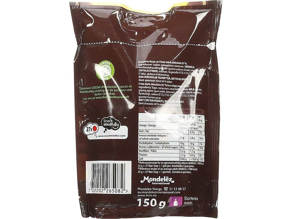 Freia Non Stop chocolate bites original 150 grams