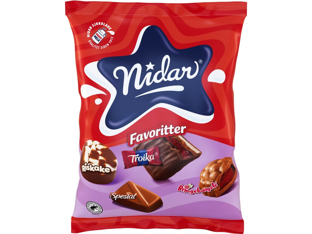 Nidar favourites Troika mixed candy 200 gram (Favoritter Troika)
