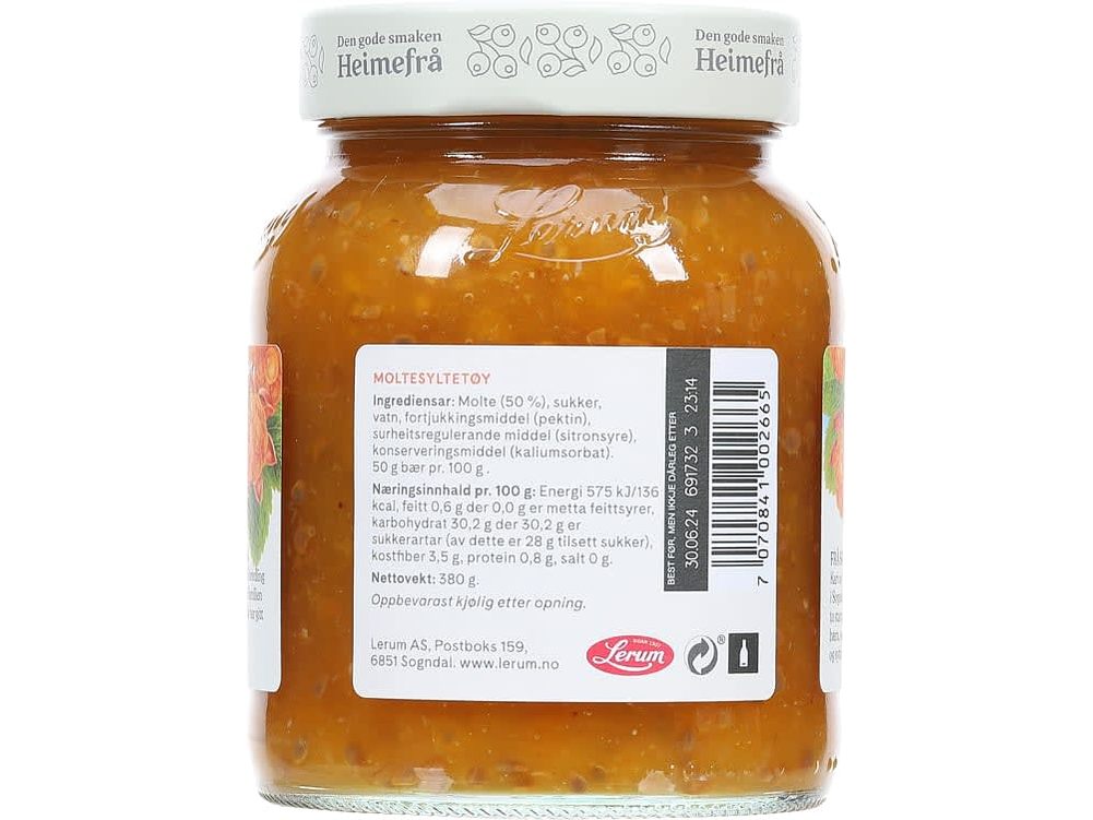Lerum Cloudberry jam 380 grams (Moltesyltetøy)