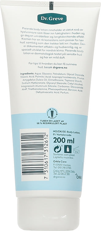 Dr Greve Rik og Pleiende Bodylotion (Rich and Nurturing) 200 ml