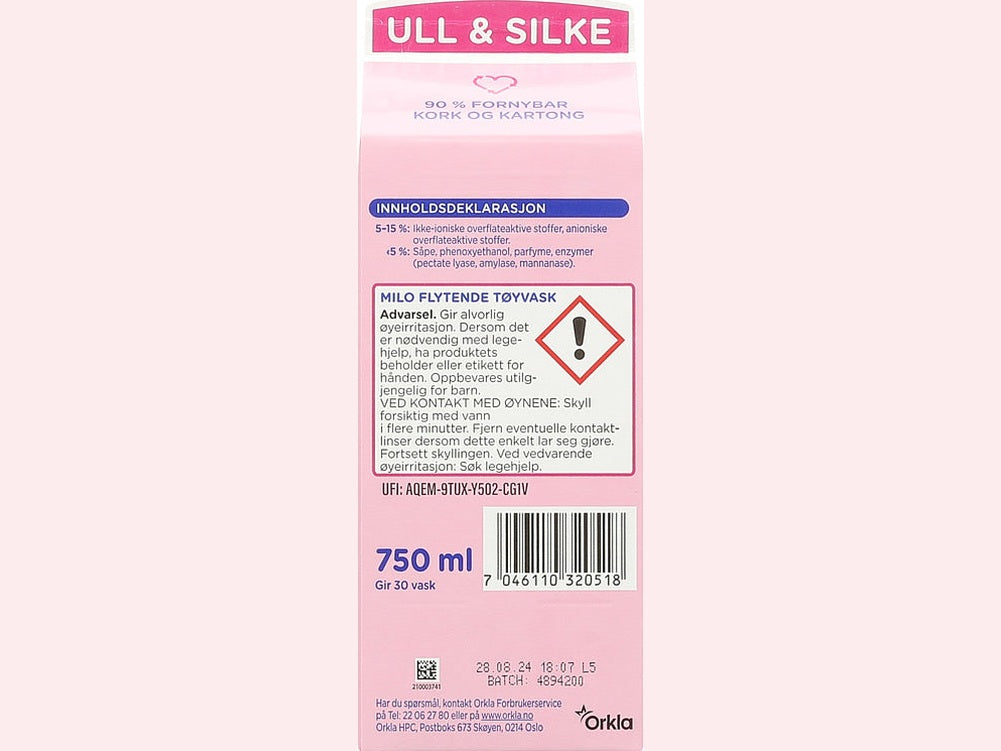 Milo Whool Wash (Ullvask) 750 ml