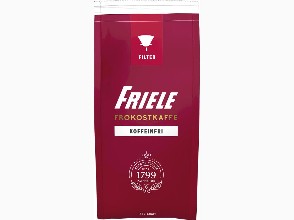 Friele Frokost Caffeine free ground coffee 250 grams (Koffeinfri)