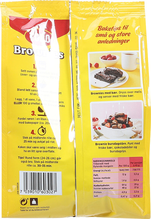 Toro Brownies mix 557 grams