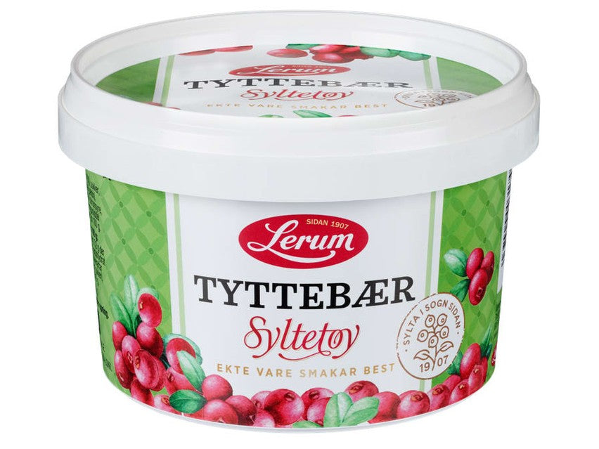 Lerum Lingonberry jam 600 grams (Tyttebær syltetøy)