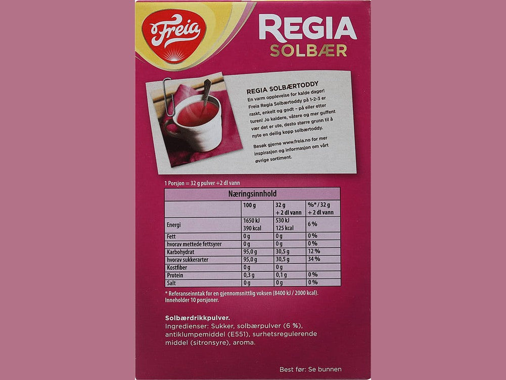Freia Blackcurrant toddy 10x32 gram (Solbærtoddy)