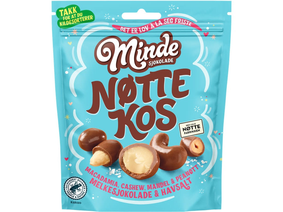 Exp. date sale | Minde Nøttekos chocolate covered nuts 160 grams Best before 20th of July 2025