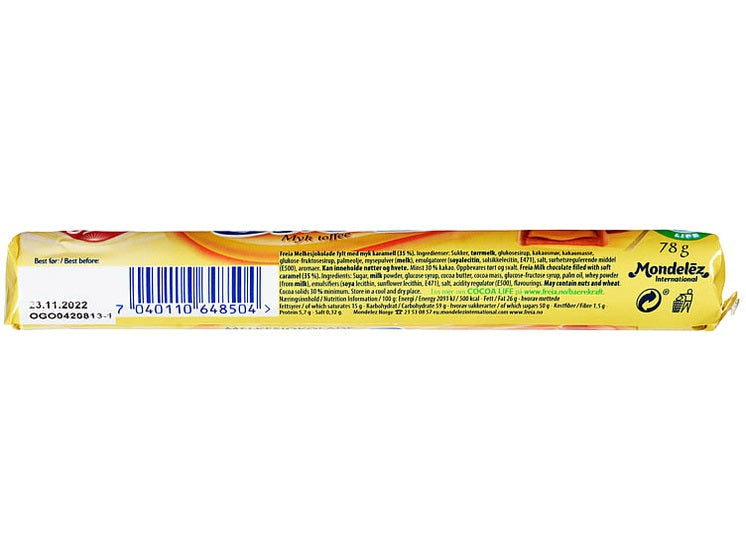 Freia Smil chocolate with caramel filling 78 gram