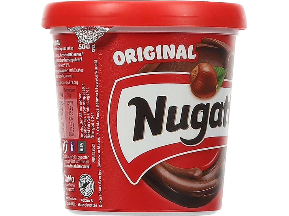 Nugatti Original chocolate / nut spread 500 gram (Sjokolade / nøtte pålegg)