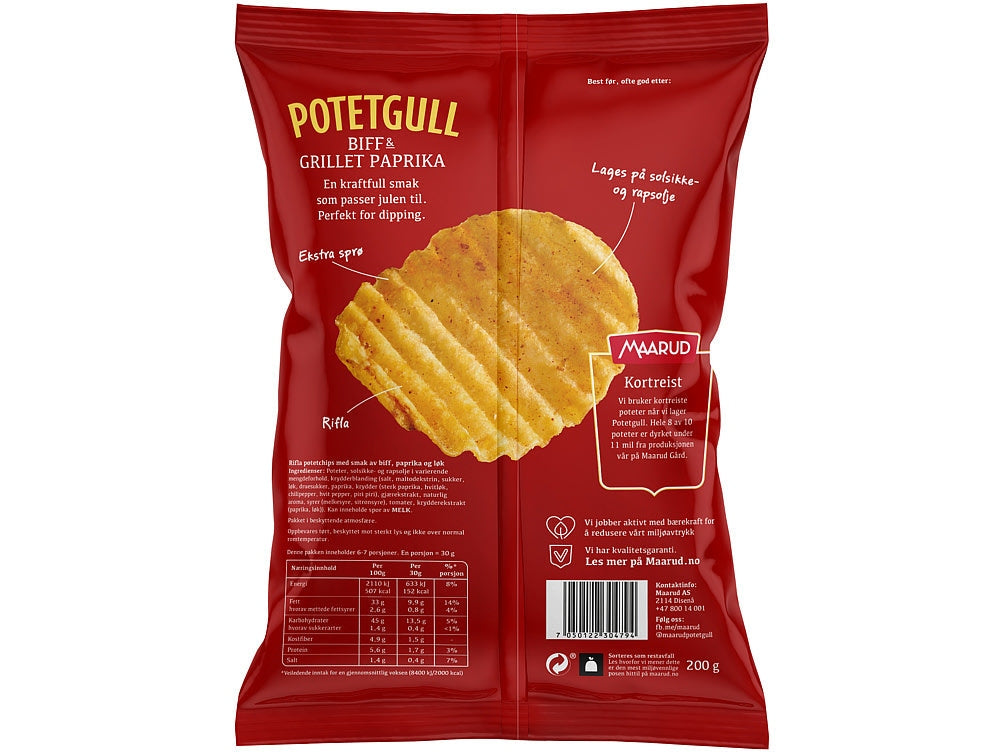 Maarud Steak & Grilled Peppers 200g (Biff&Grillet Paprika)