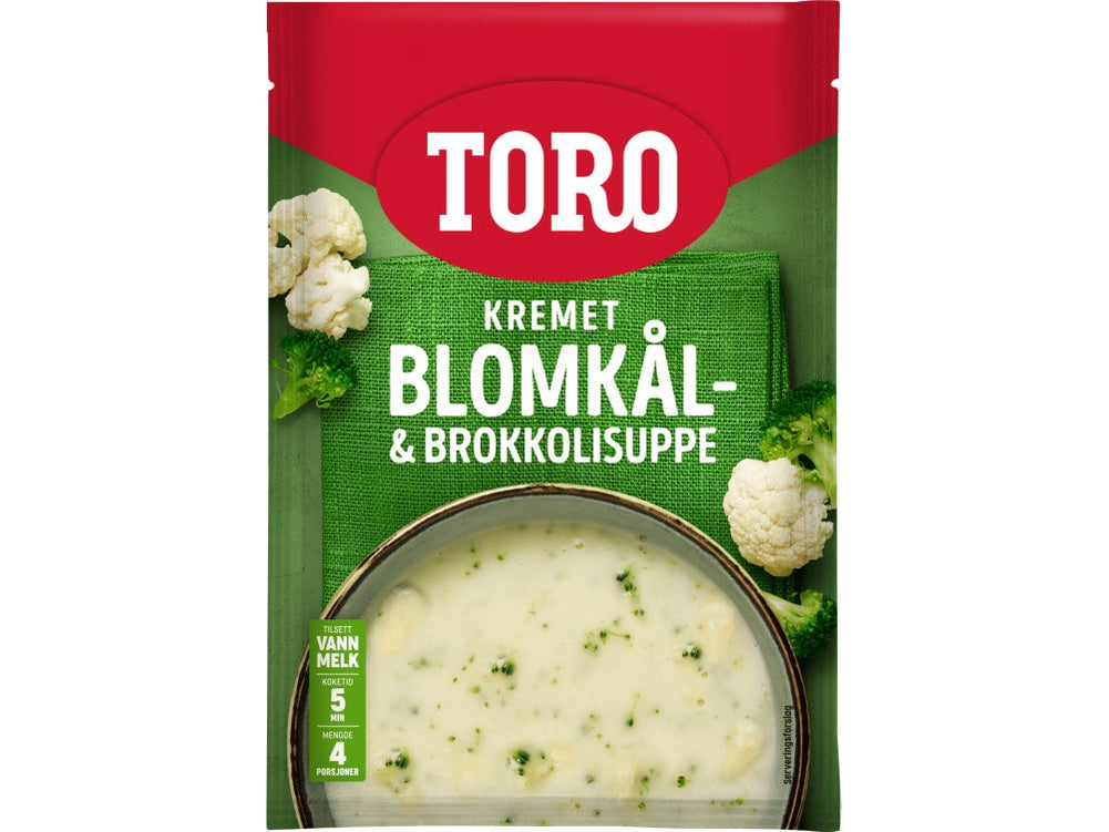 Toro creamy cauliflower and broccoli soup 64 grams (Blomkål/Brokkoli suppe)