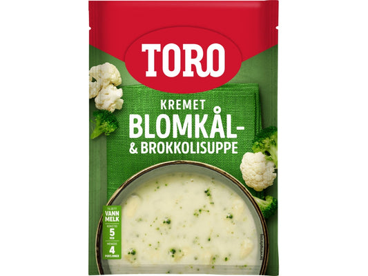 Toro creamy cauliflower and broccoli soup 64 grams (Blomkål/Brokkoli suppe)