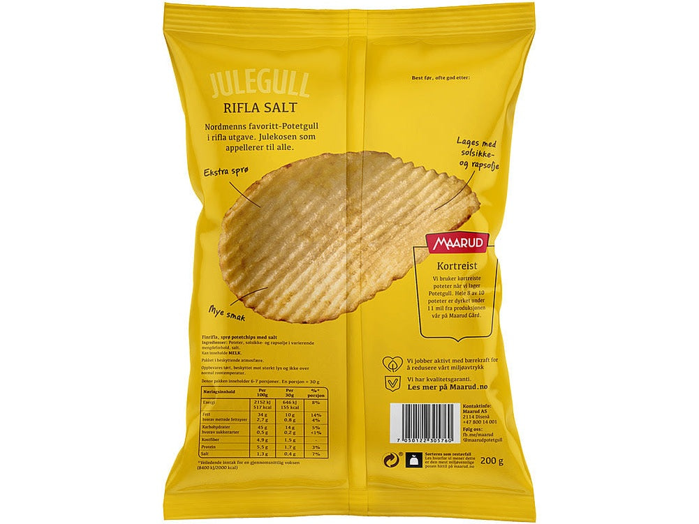 Maarud Christmas Gold Salted (Julegull Riflet) 200 grams