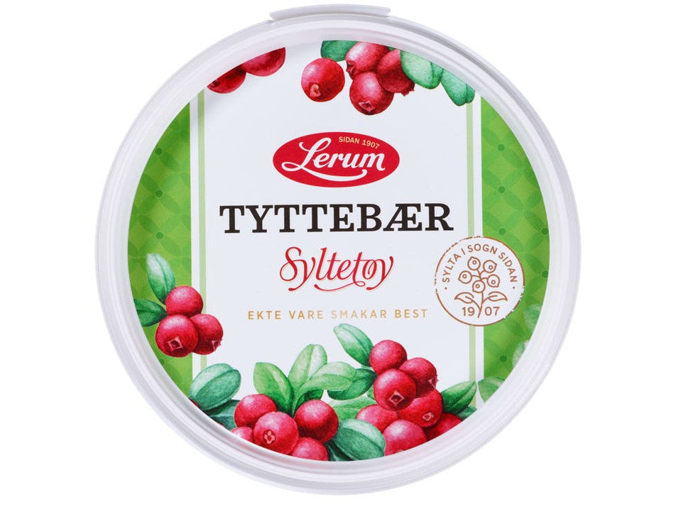 Lerum Lingonberry jam 600 grams (Tyttebær syltetøy)