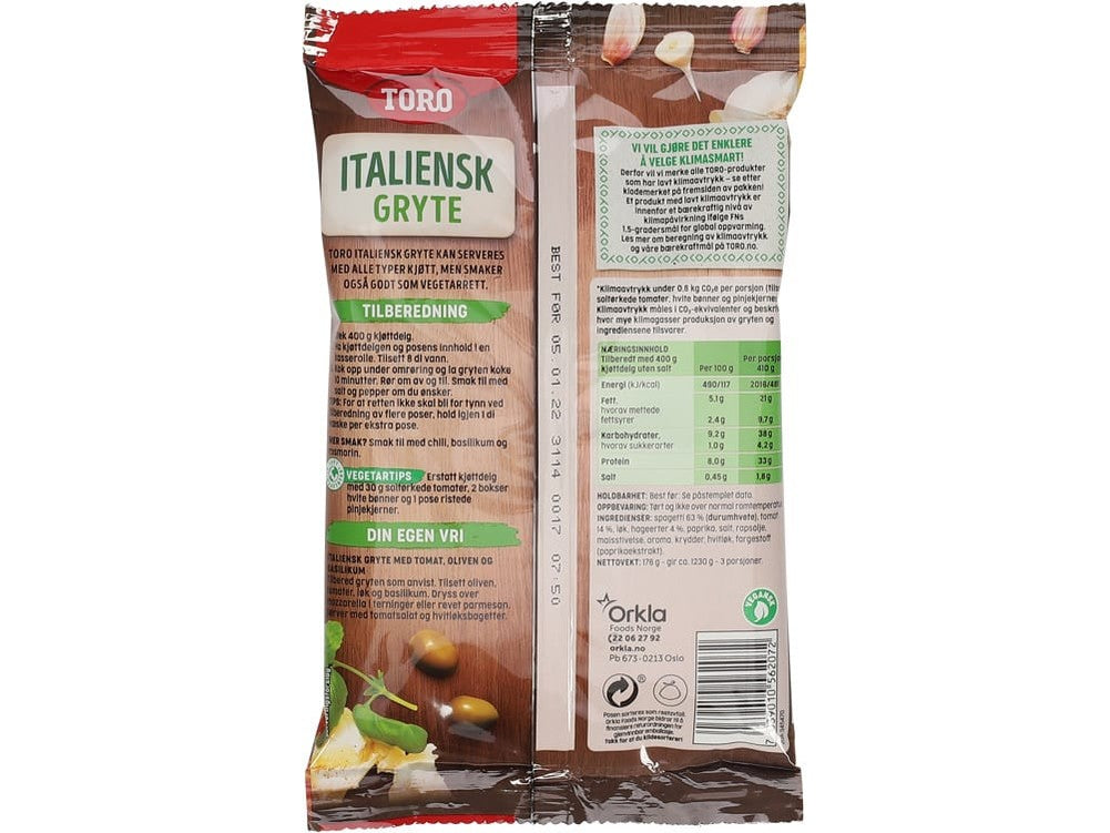Toro Italian Stew (Italiensk gryte) 173 gram