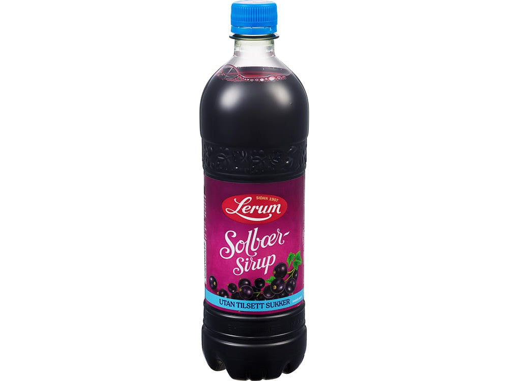 Lerum Blackcurrant saft no added sugar 7,5 dl concentrate (Solbærsaft sukkerfri)