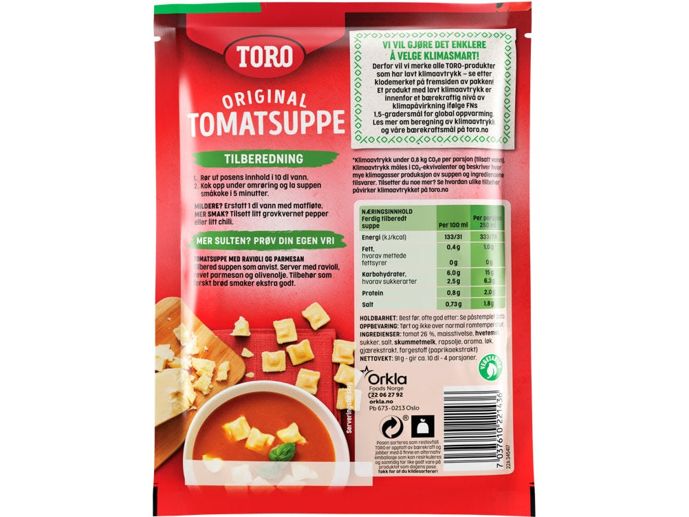 Toro Tomatosoup 91 grams (Tomatsuppe)