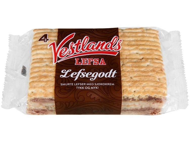 Vestlandslefsa Lefsegodt pastry w/choco 230 gram (2-pack)