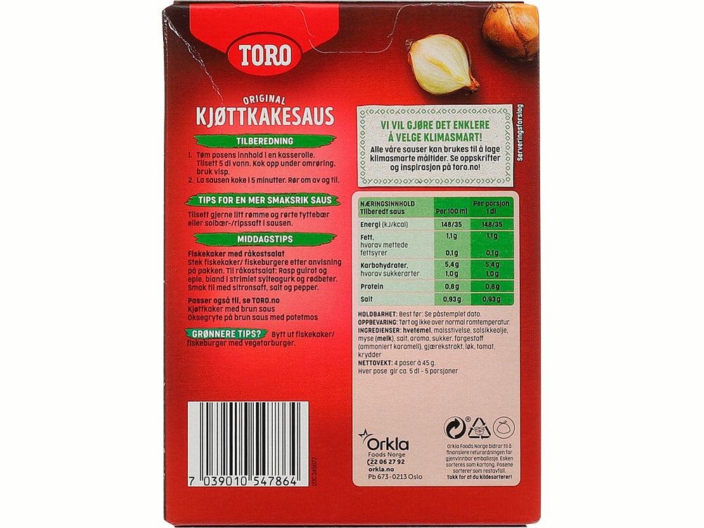 Kjøttkake sauce 4 pack 4x45 gram (Kjøttkakesaus 4 pakning)