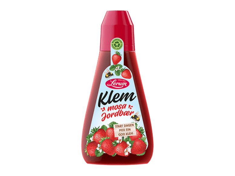 Lerum Klem Strawberry Jam 415 gram (Jordbær syltetøy) Norwegian Foodstore