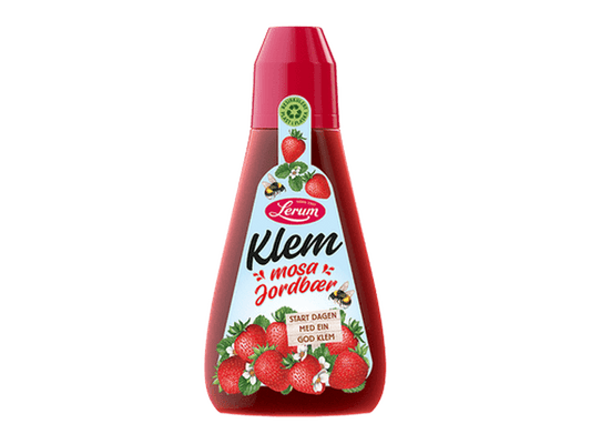 Lerum Klem Strawberry Jam 415 gram (Jordbær syltetøy) Norwegian Foodstore
