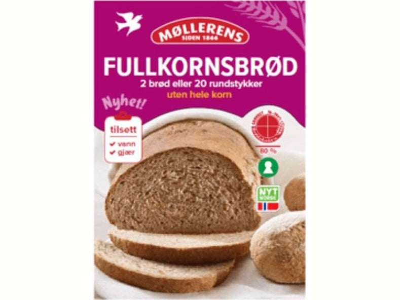 Møllerens wholemeal bread mix 1 Kg (Grovbrød fullkorn melblanding)